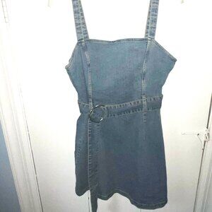 Divided Denim Dress, size L